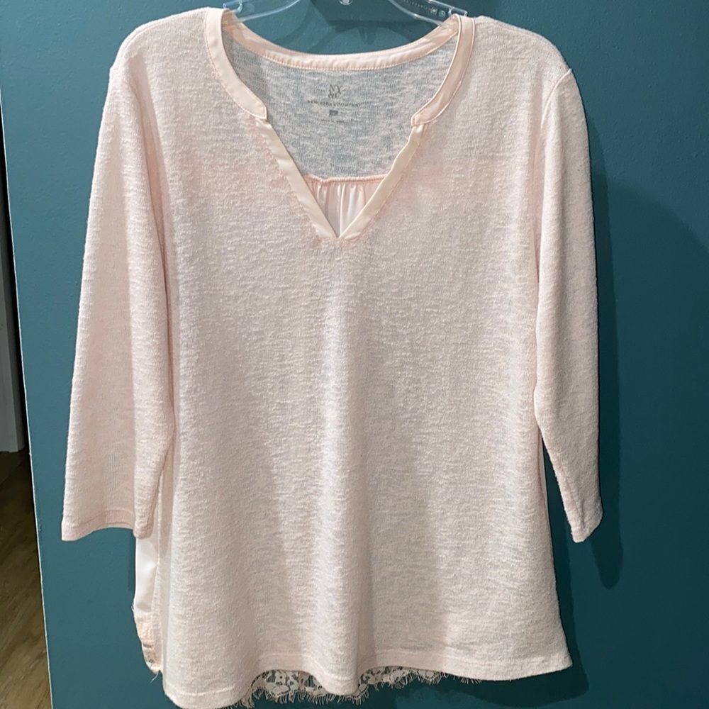 EUC Blush Pink Top Shirt Blouse 👚 Size L - So Pretty!